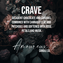 Load image into Gallery viewer, Crave, The Minimalist Vessel, Luxe Rose Gold, 15oz Candle, Chocolate and caramel combined with cannabis softened with rose petals and musk
