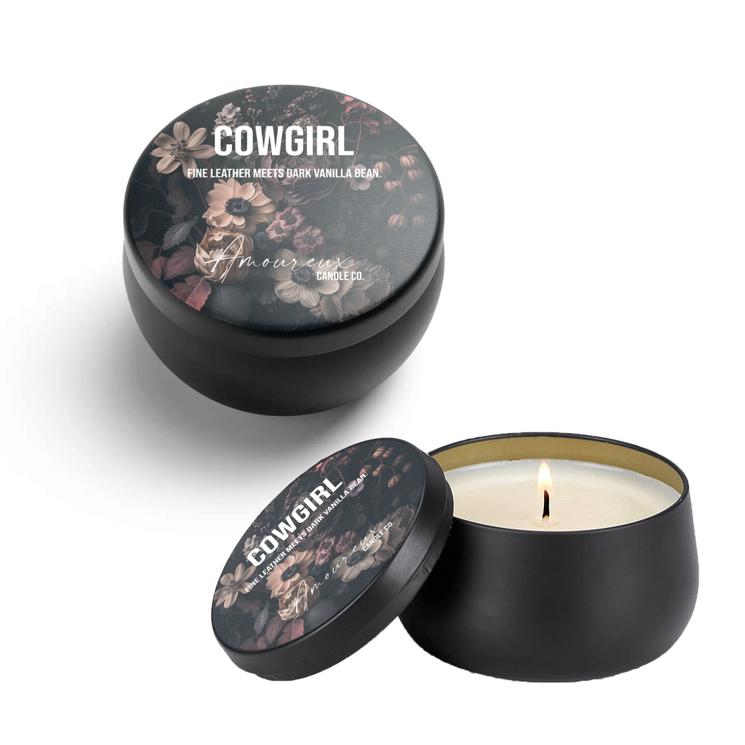 Cowgirl - Custom Fragrance, Luxury Candle - Fine Leather meets Dark Vanilla Bean